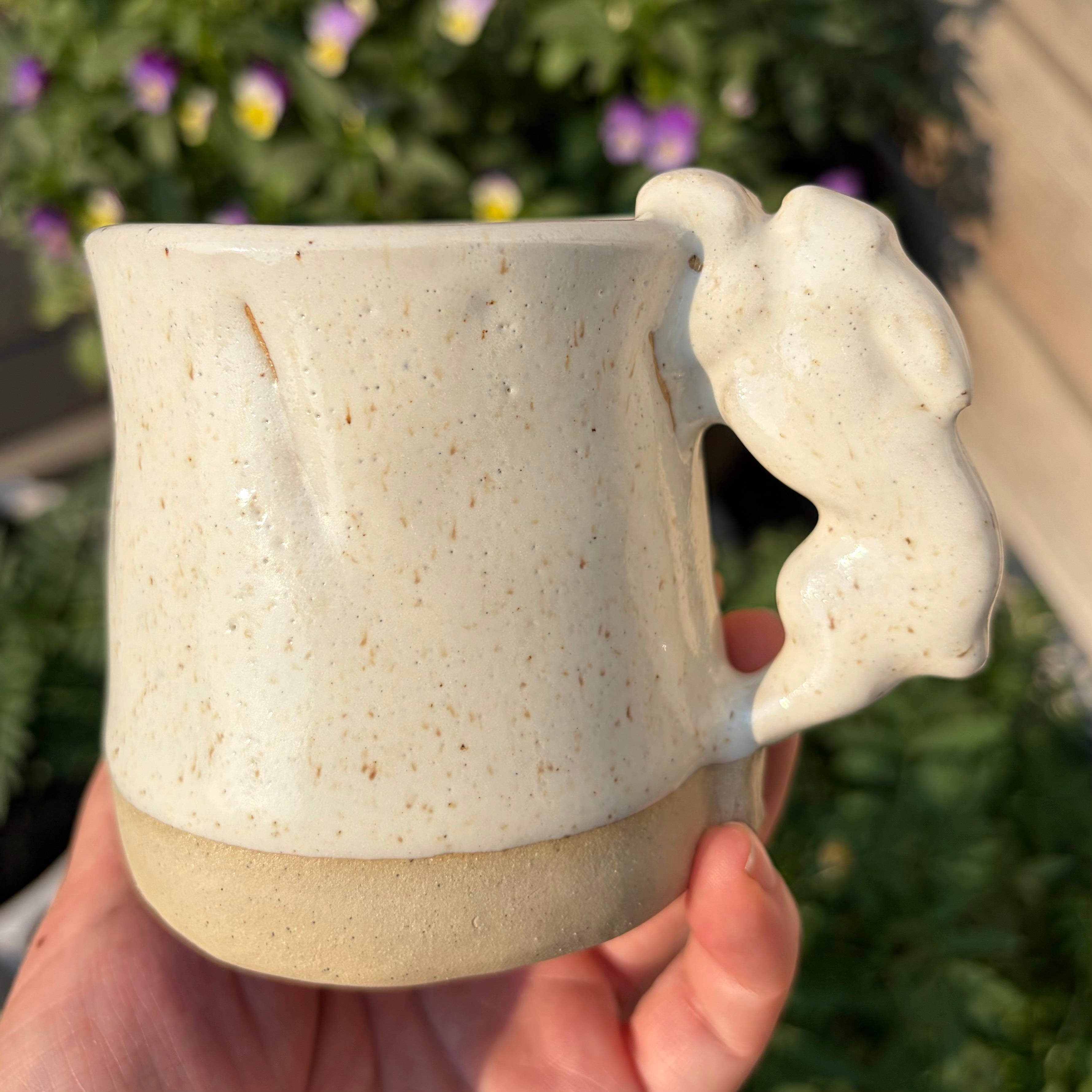 Speckled Cream Rabbit Mug