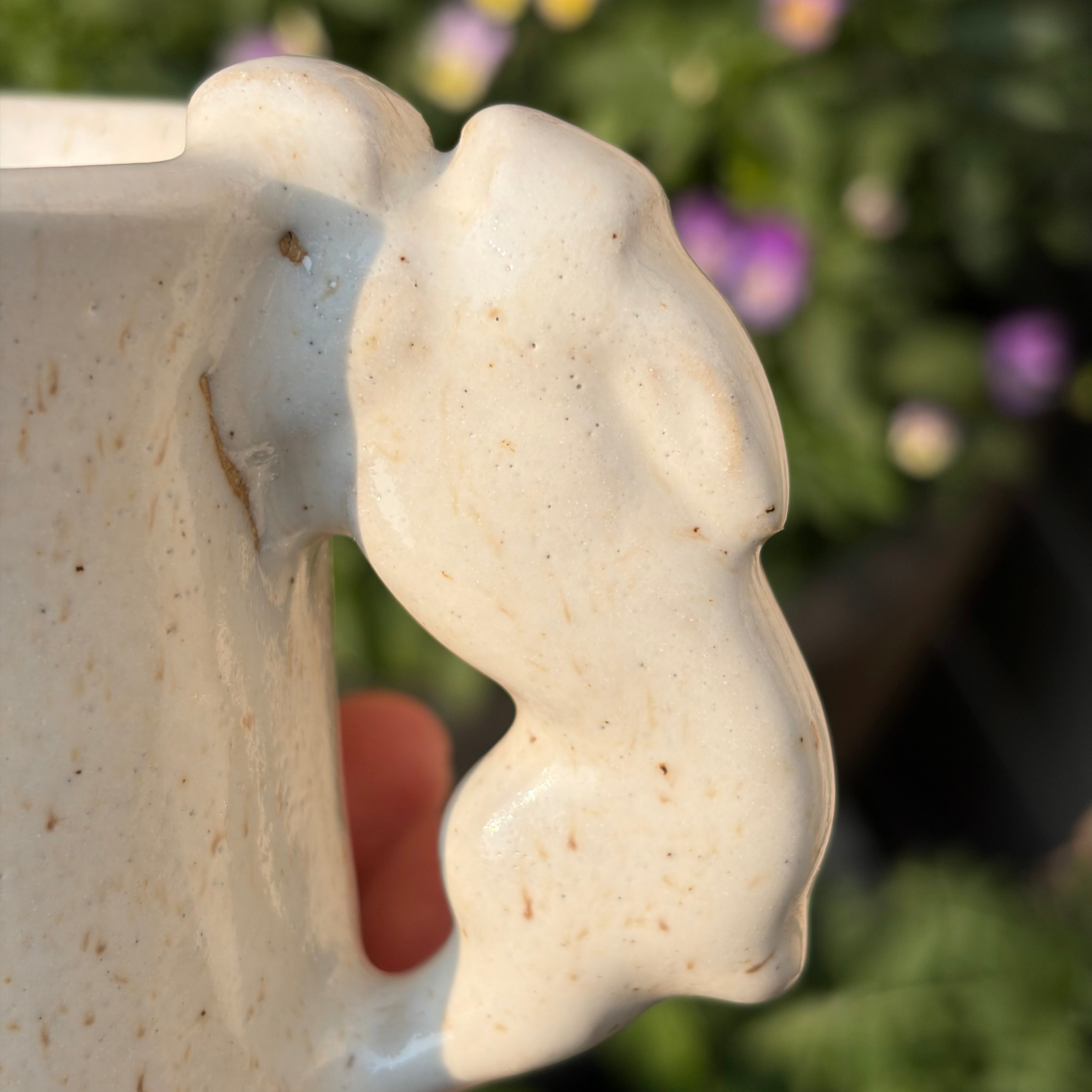 Speckled Cream Rabbit Mug