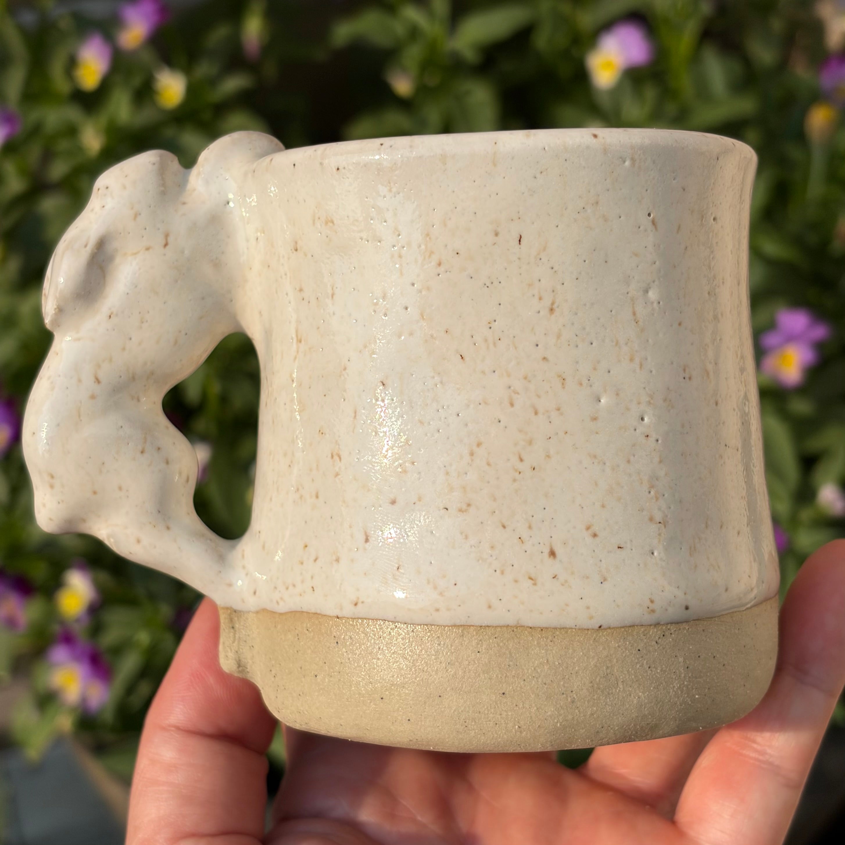 Speckled Cream Rabbit Mug