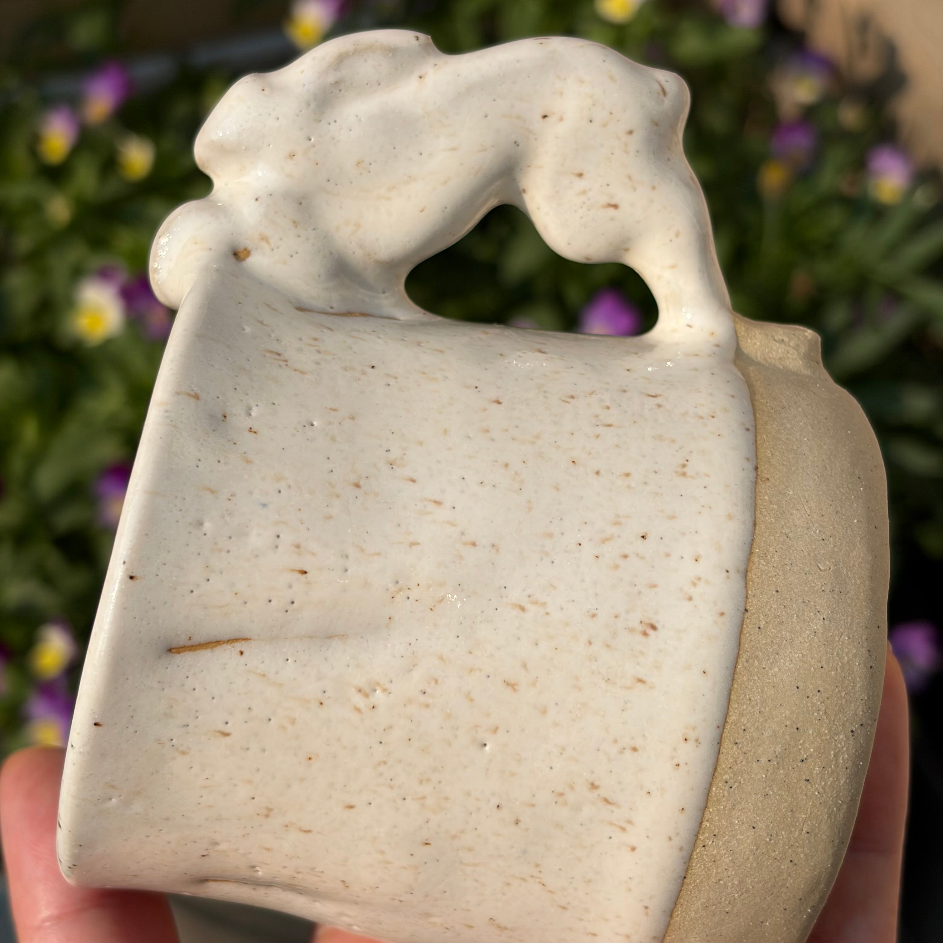 Speckled Cream Rabbit Mug